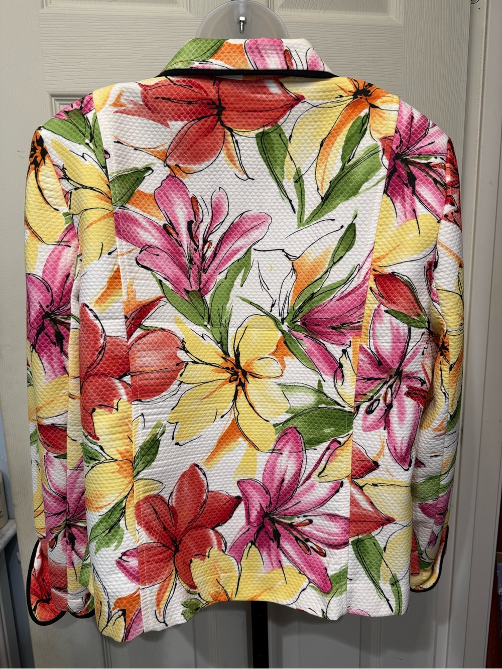 Requirements Multicolor Floral Jacket with Black Pipping - Picture 4 of 4